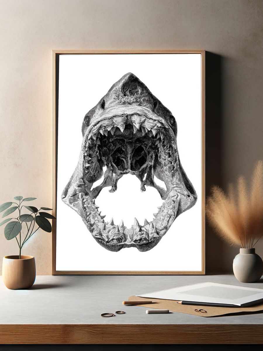 Shark Jaw Anatomy Print. — room view 2
