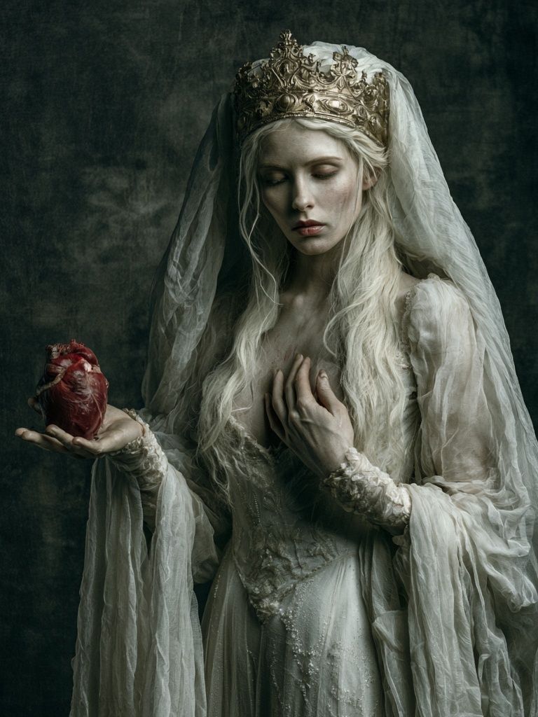 Gothic Queen with Heart Print. poster detail