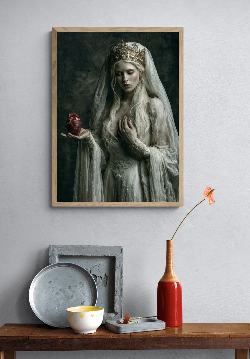 Gothic Queen with Heart Print. — room view 3