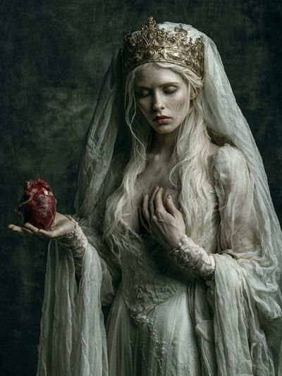 Gothic Queen with Heart Print. poster
