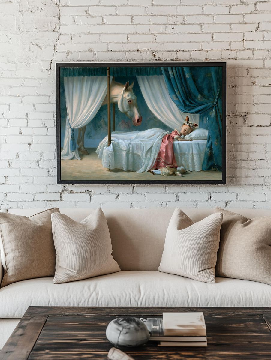 Surreal Sleeping Girl Fine-Art Print. — room view 1