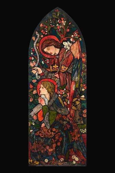 Annunciation (1857) painting high resolution. poster print