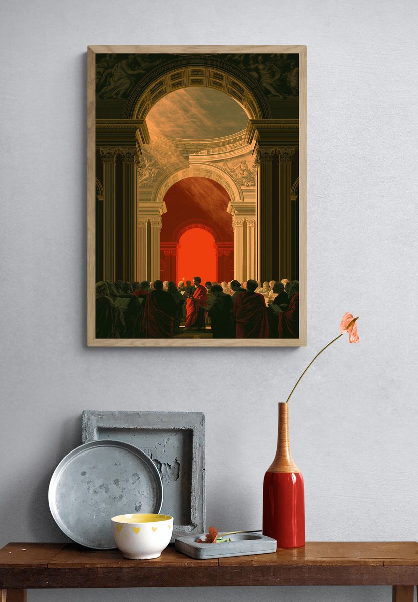 Classical Hall with Red Figure Poster. — room view 3