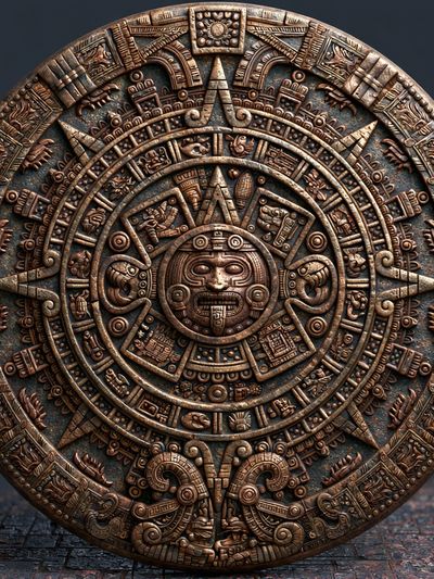 Mayan Calendar Relief Poster. poster