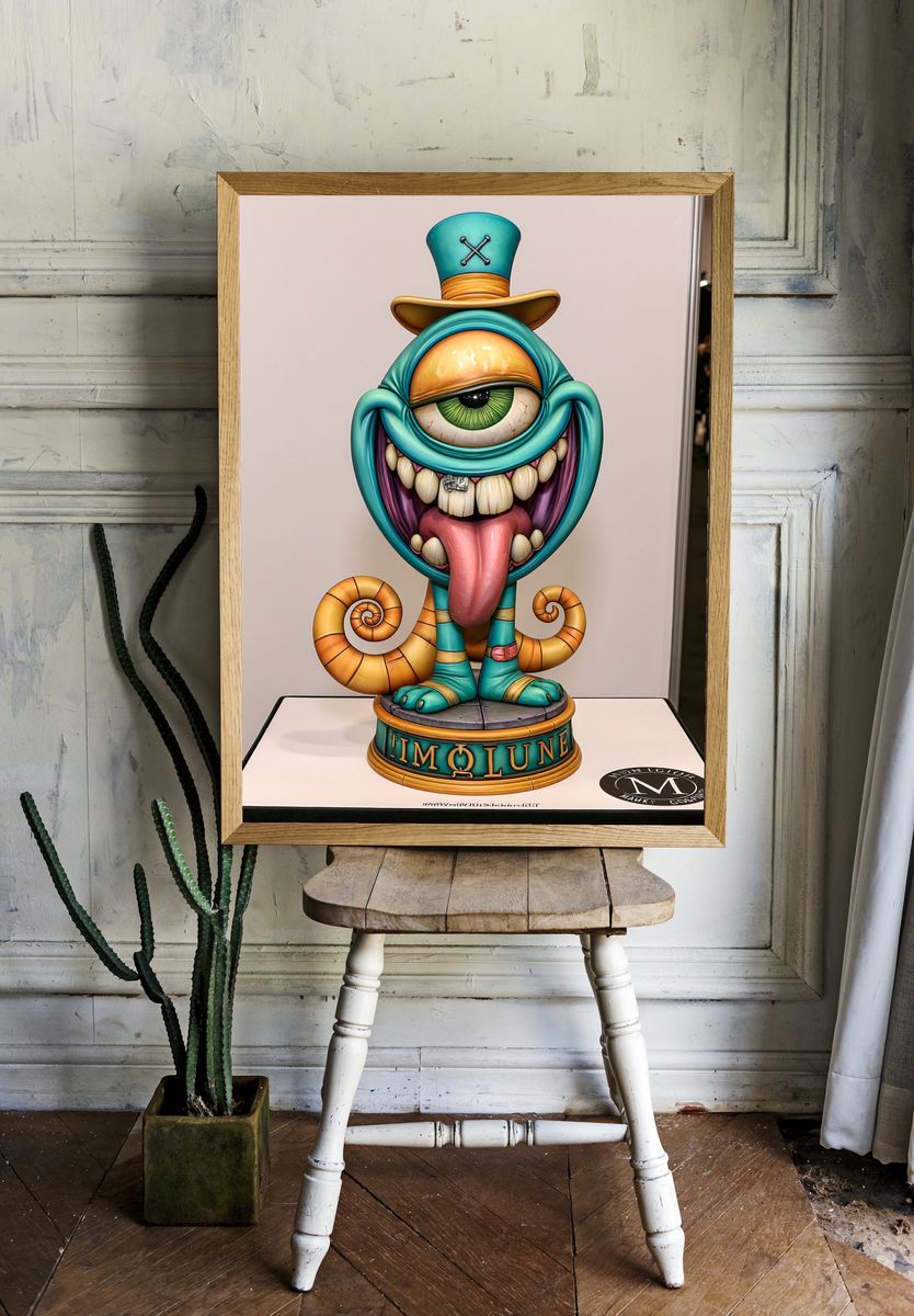 Timolune Surreal Character Poster. — room view 1