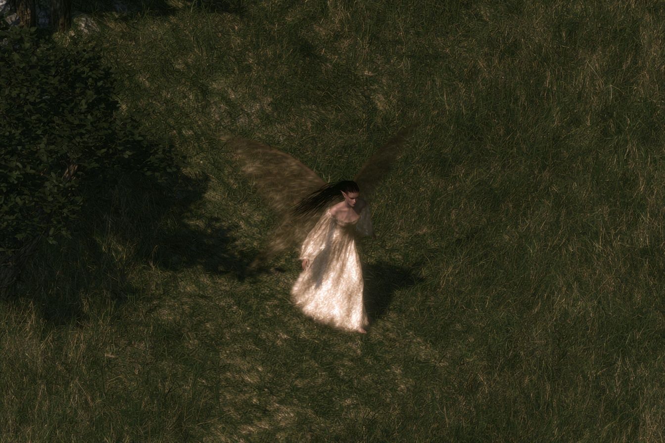 Winged Forest Figure Print. poster detail