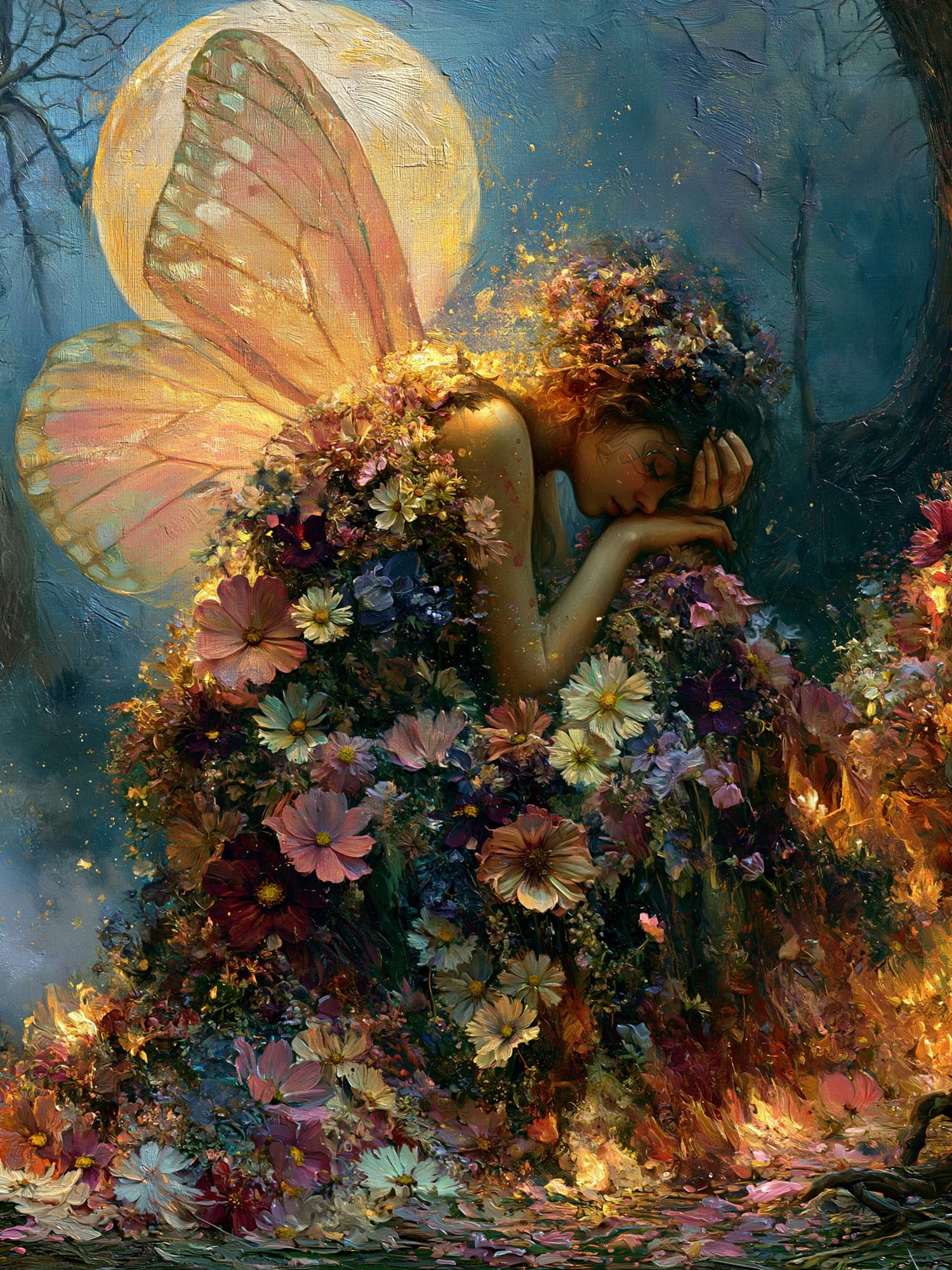 Floral Fairy Dreamscape Print. poster detail