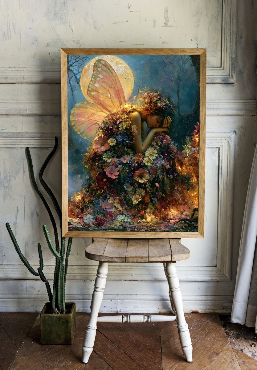 Floral Fairy Dreamscape Print. — room view 1