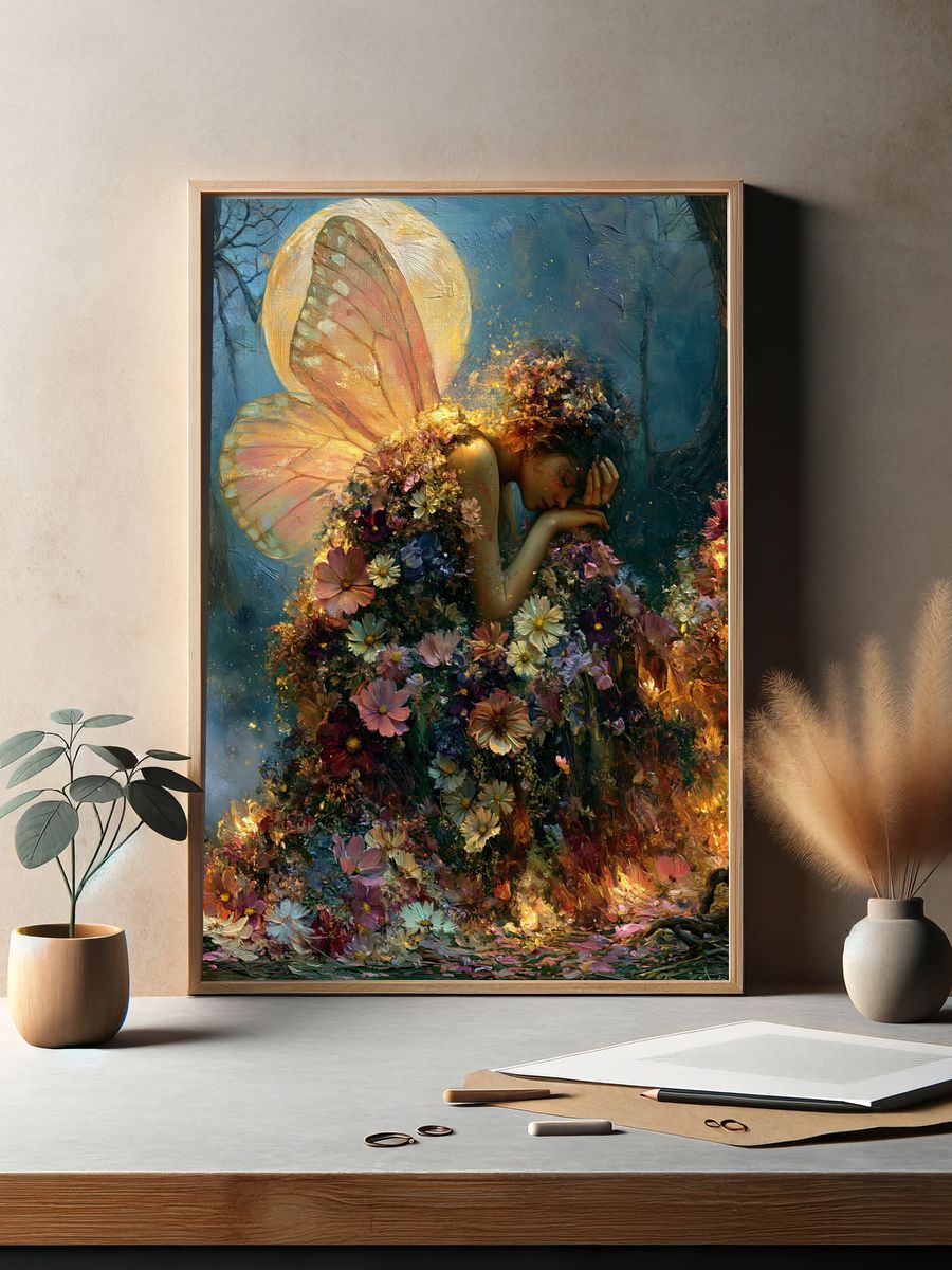 Floral Fairy Dreamscape Print. — room view 2