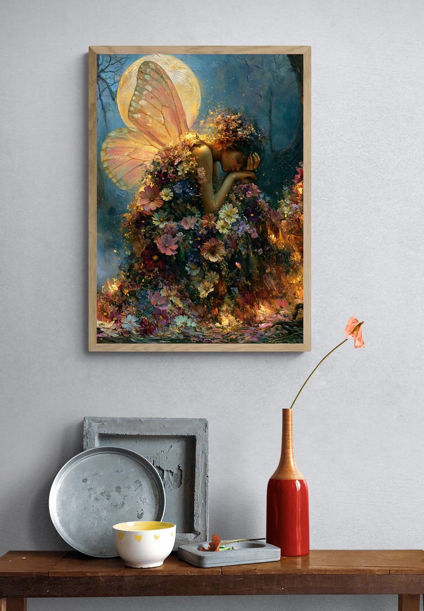 Floral Fairy Dreamscape Print. — room view 3