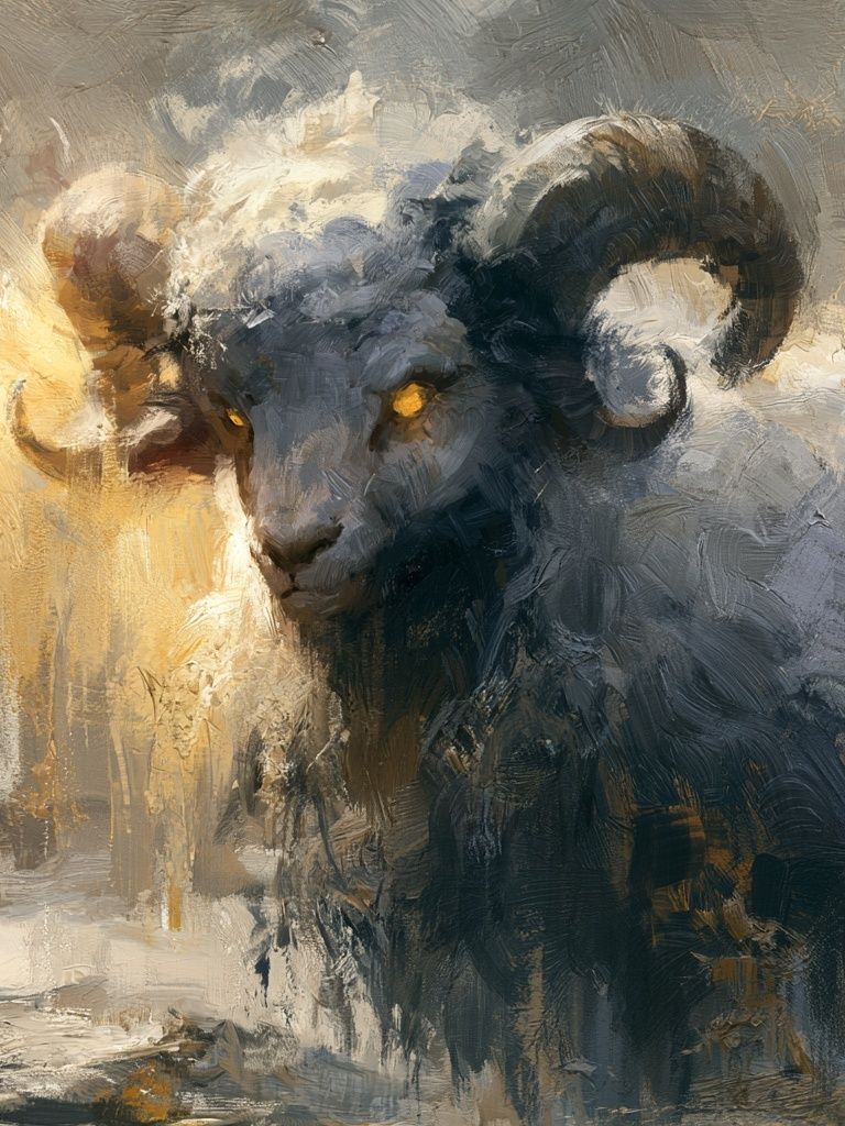 Ram Portrait Fine-Art Poster. poster detail