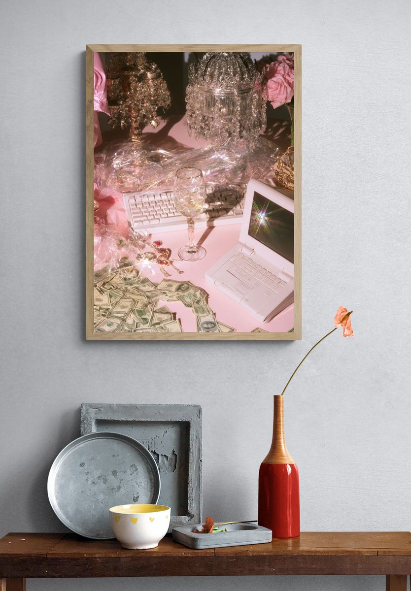 Pink Glam Still Life Poster. — room view 3