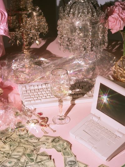 Pink Glam Still Life Poster. poster
