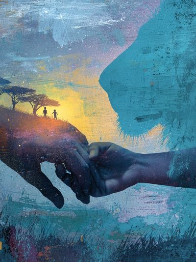 Unity at Sunset Contemporary Print. poster print