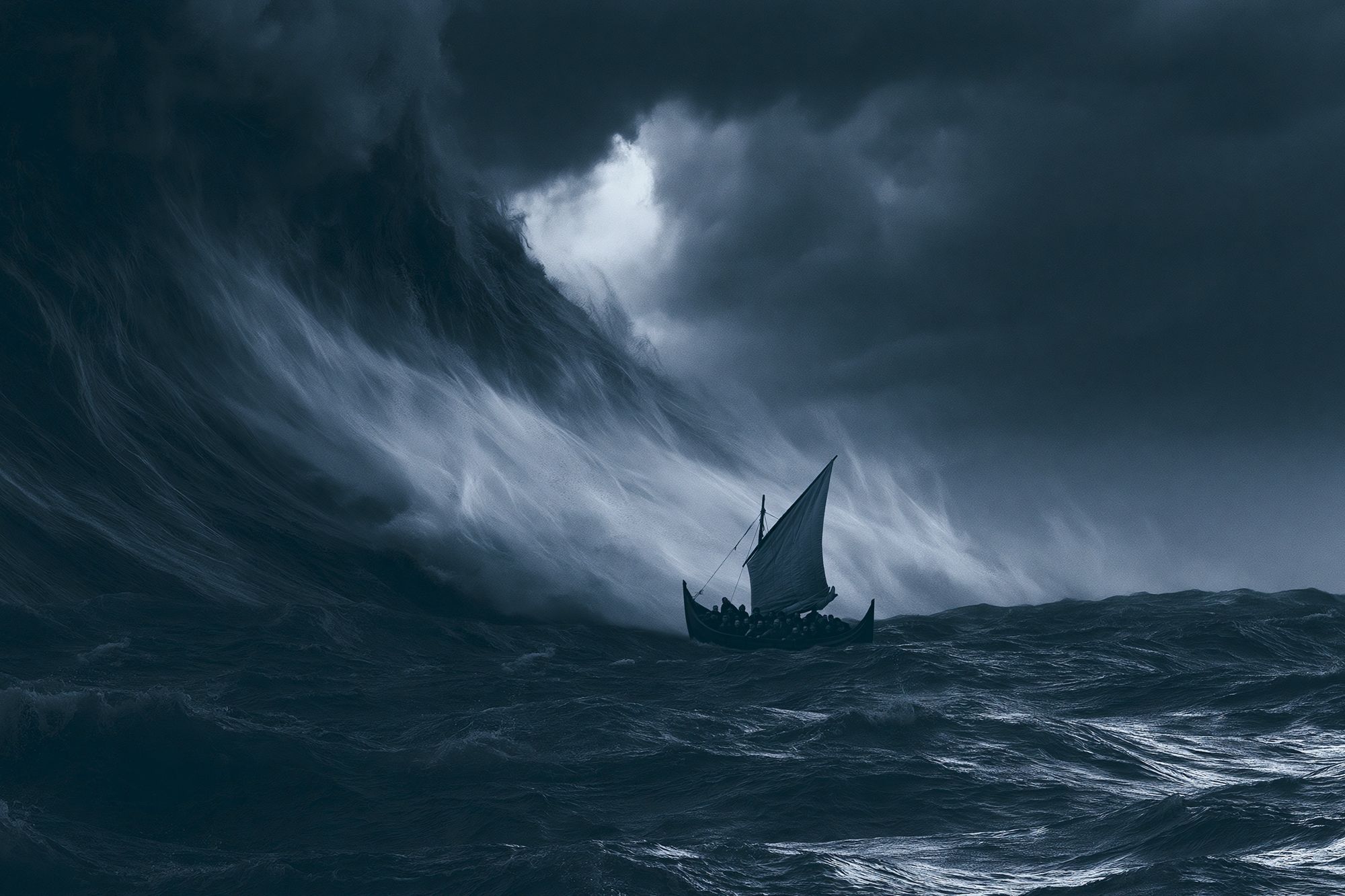 Stormy Viking Sea Poster. poster detail