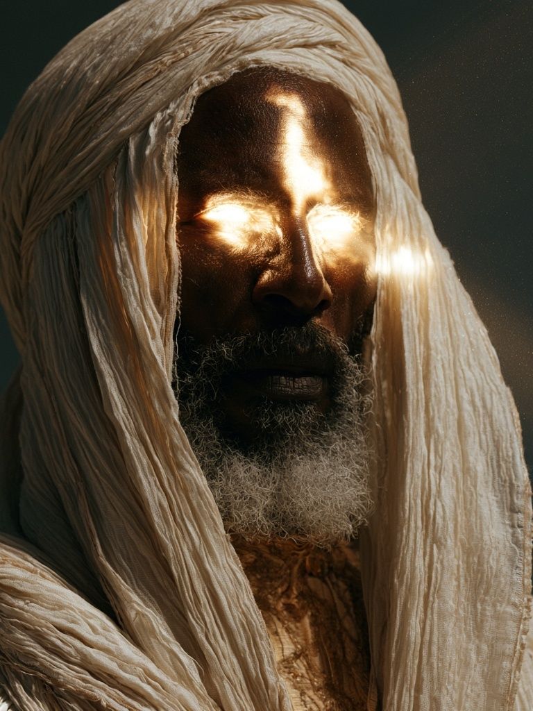 Radiant Hooded Portrait Print. poster — fine-art art