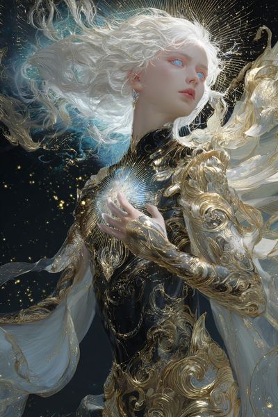 Celestial Goddess Fantasy Print. poster print