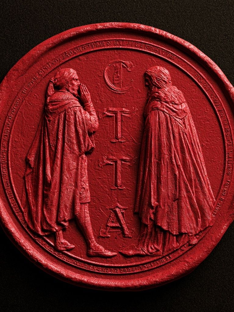 Red Wax Seal Emblem Poster. poster detail