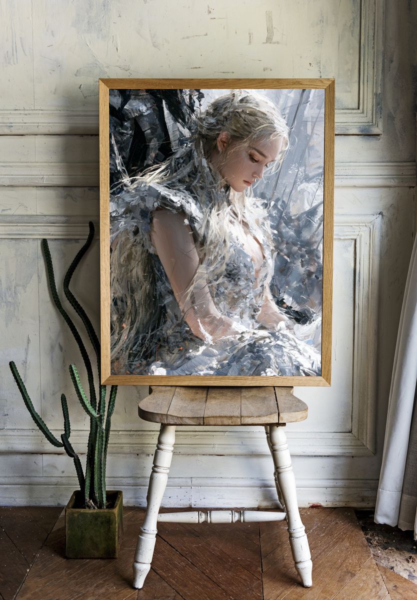 Dreaming Woman Fine-Art Poster. room preview