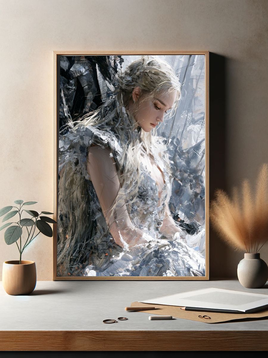 Dreaming Woman Fine-Art Poster. — room view 2