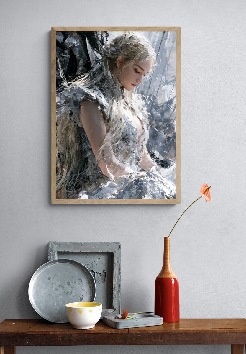 Dreaming Woman Fine-Art Poster. — room view 3