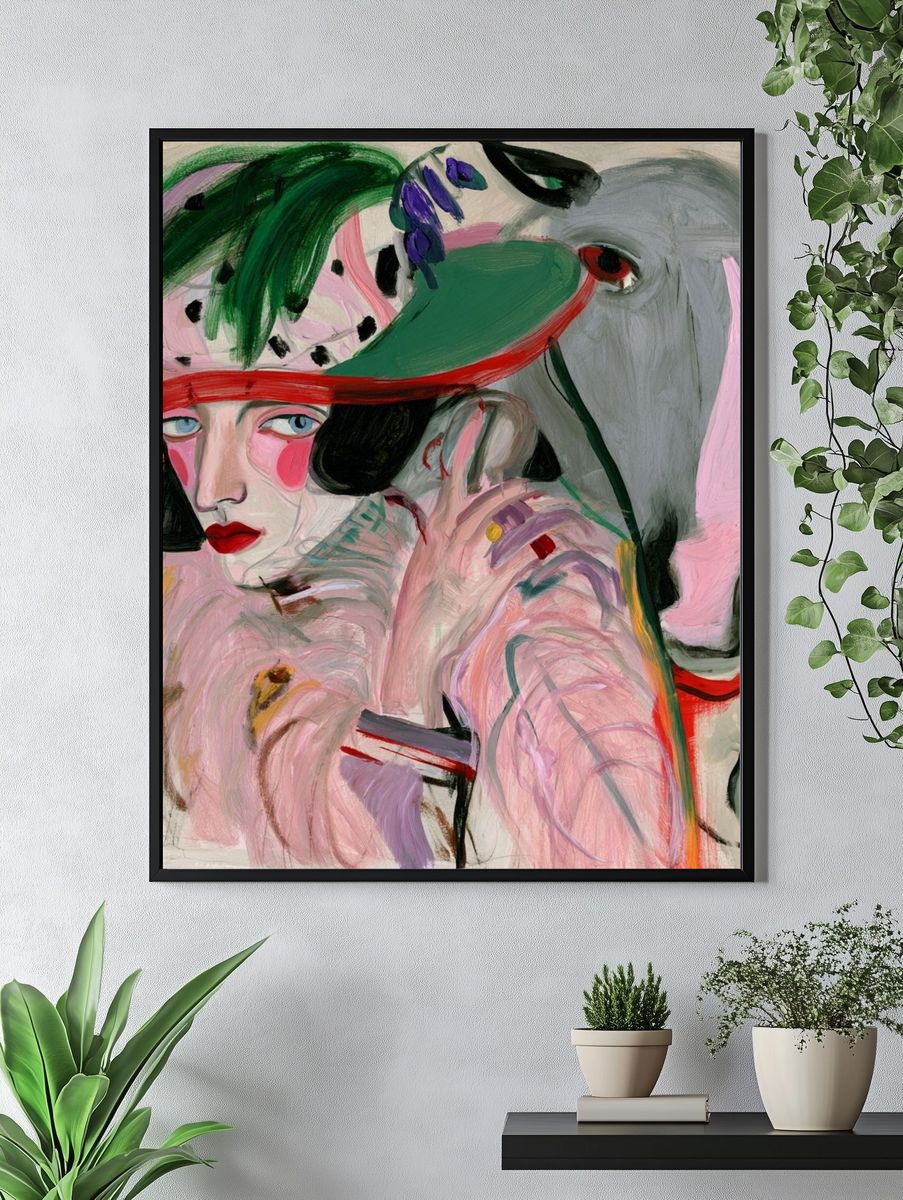 Surreal Fashion Portrait Poster. — room view 4