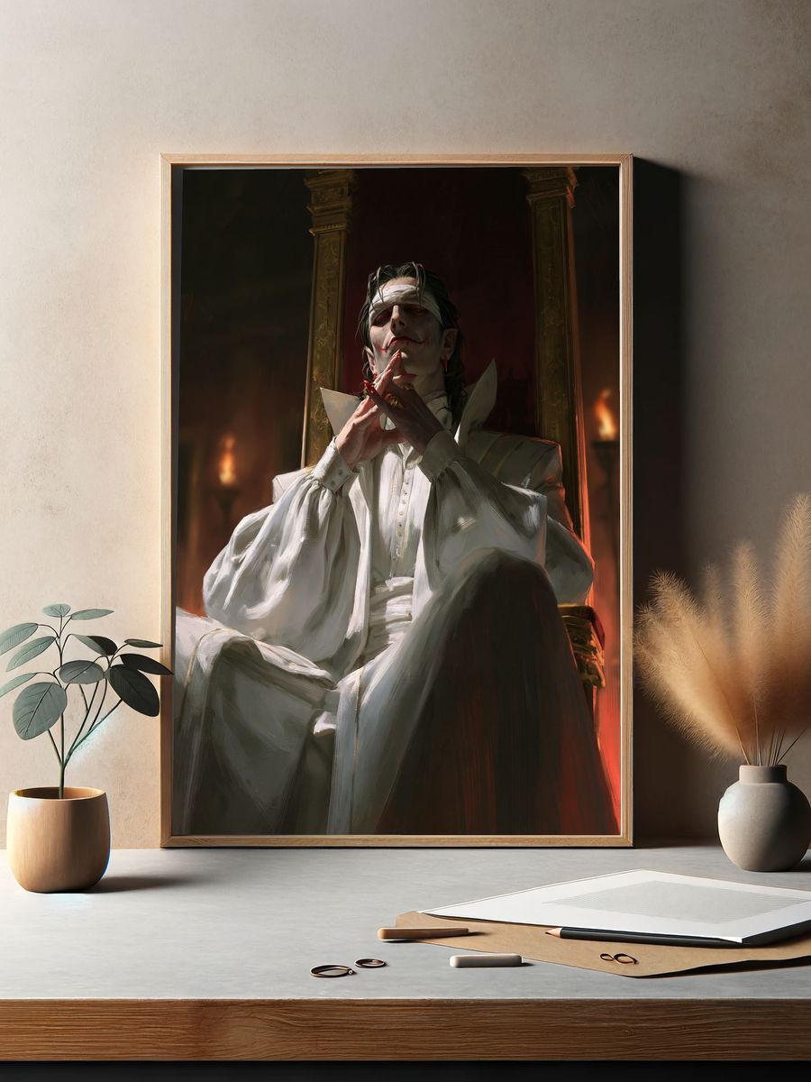 Vampire Throne Portrait Print. — room view 2