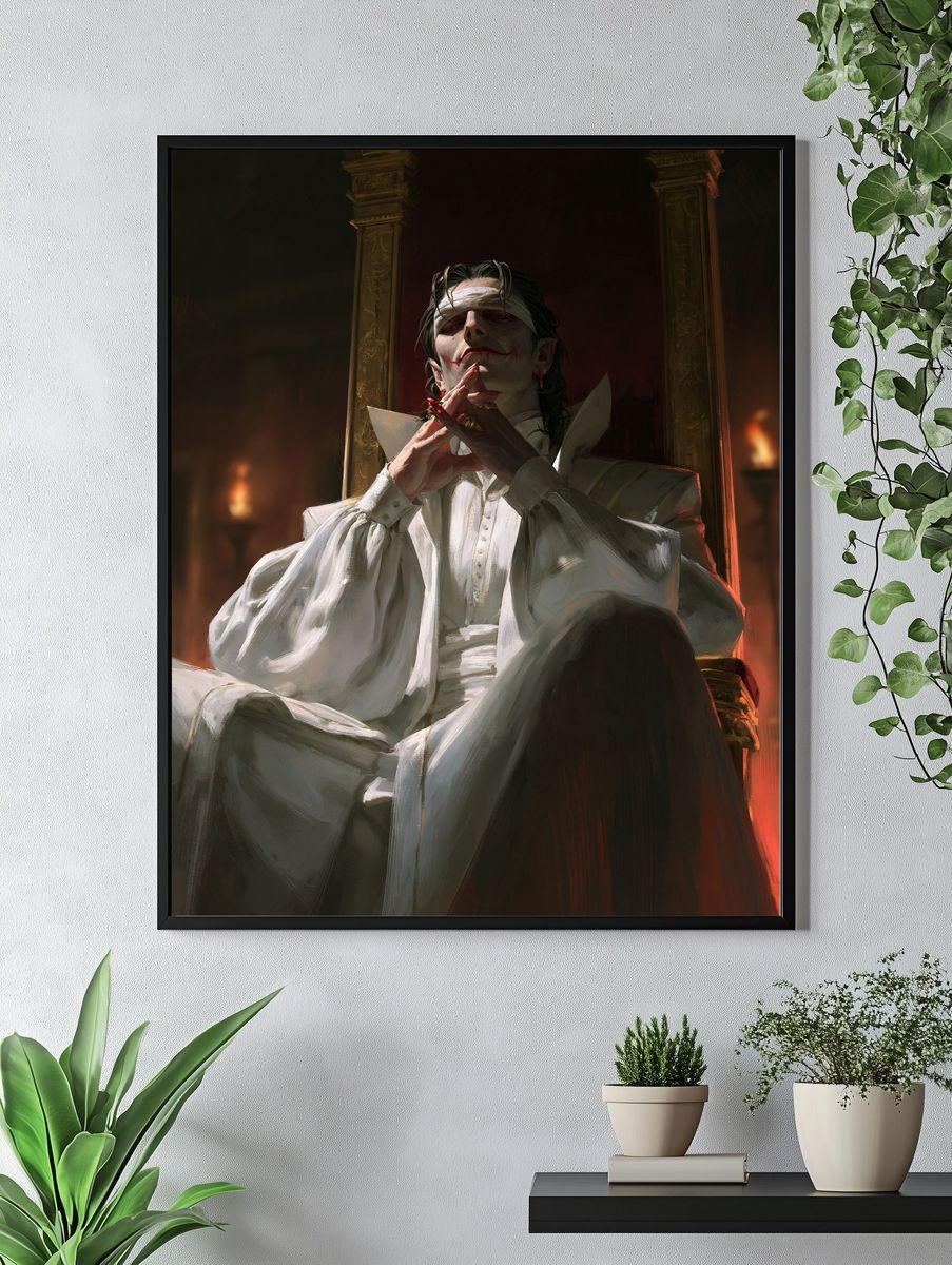 Vampire Throne Portrait Print. — room view 4