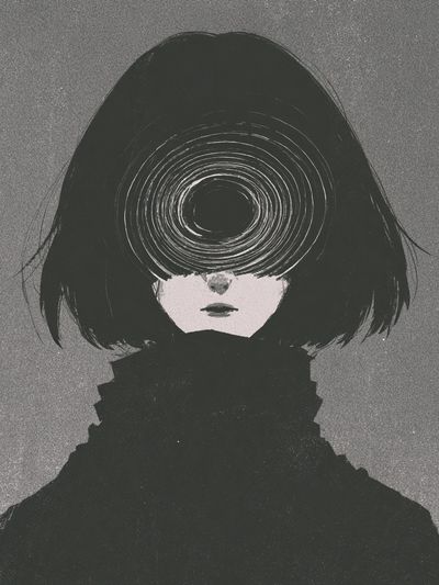 Surreal Girl Portrait Print. poster
