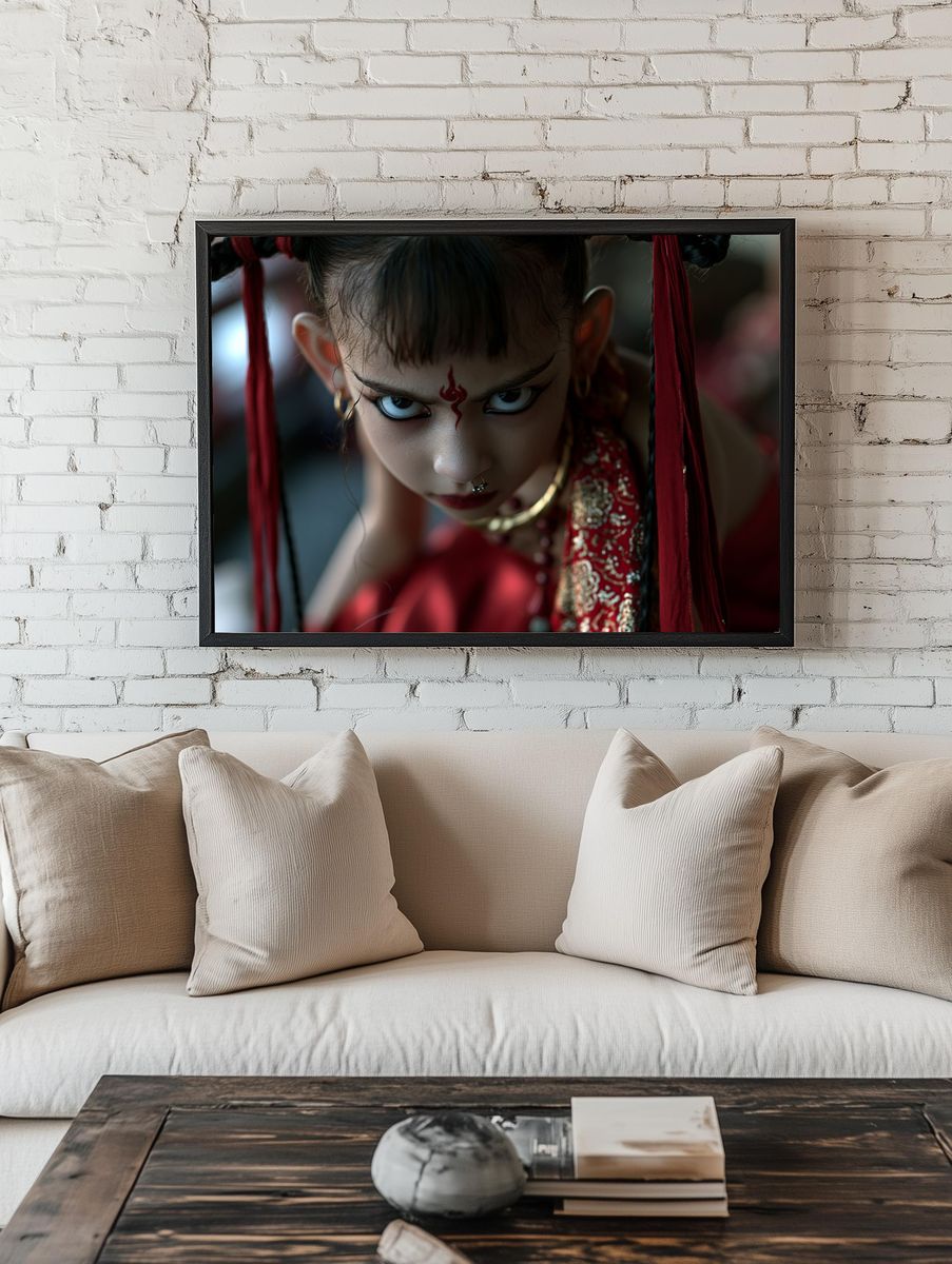 Gothic Doll Portrait Print. — room view 1