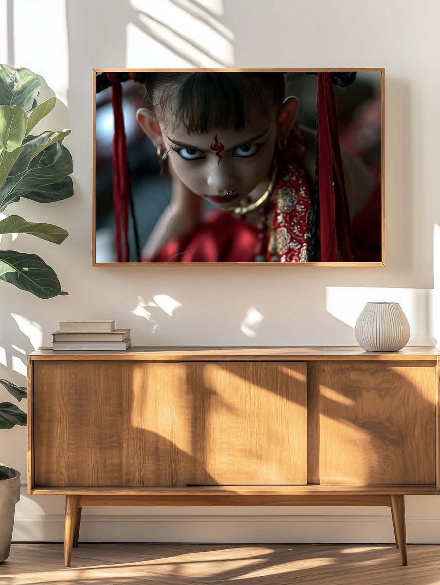 Gothic Doll Portrait Print. — room view 3