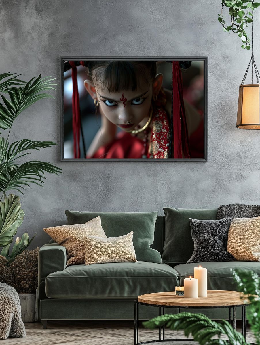 Gothic Doll Portrait Print. — room view 4