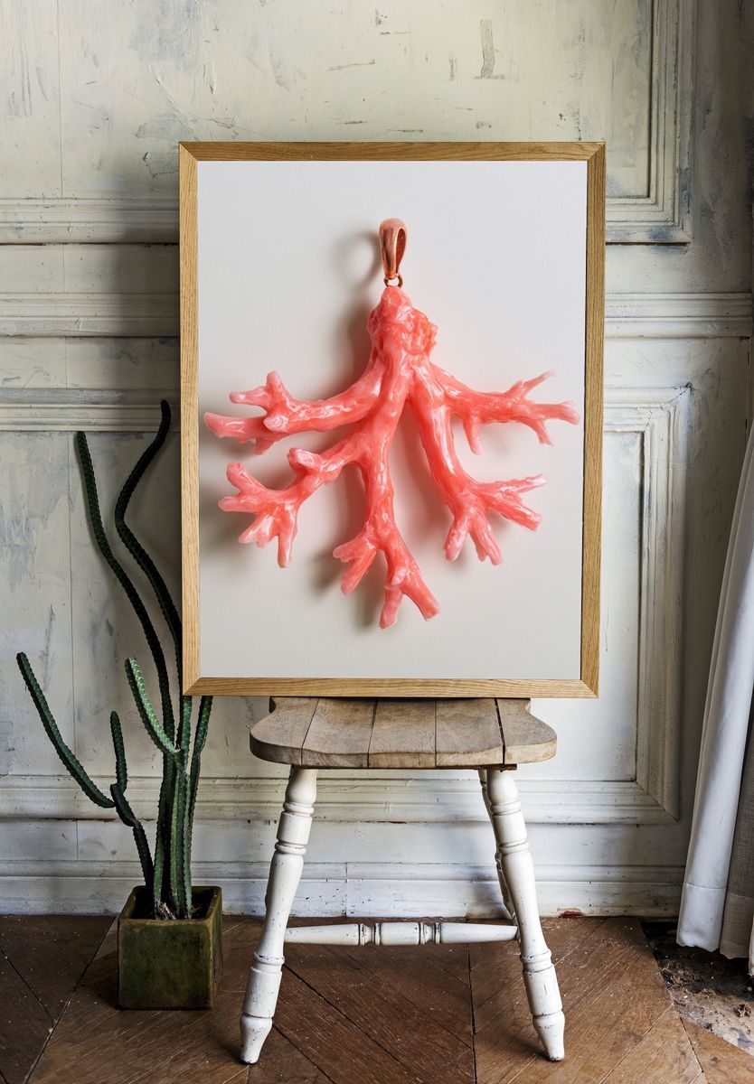 Coral Branch Sculpture Print. — room view 1