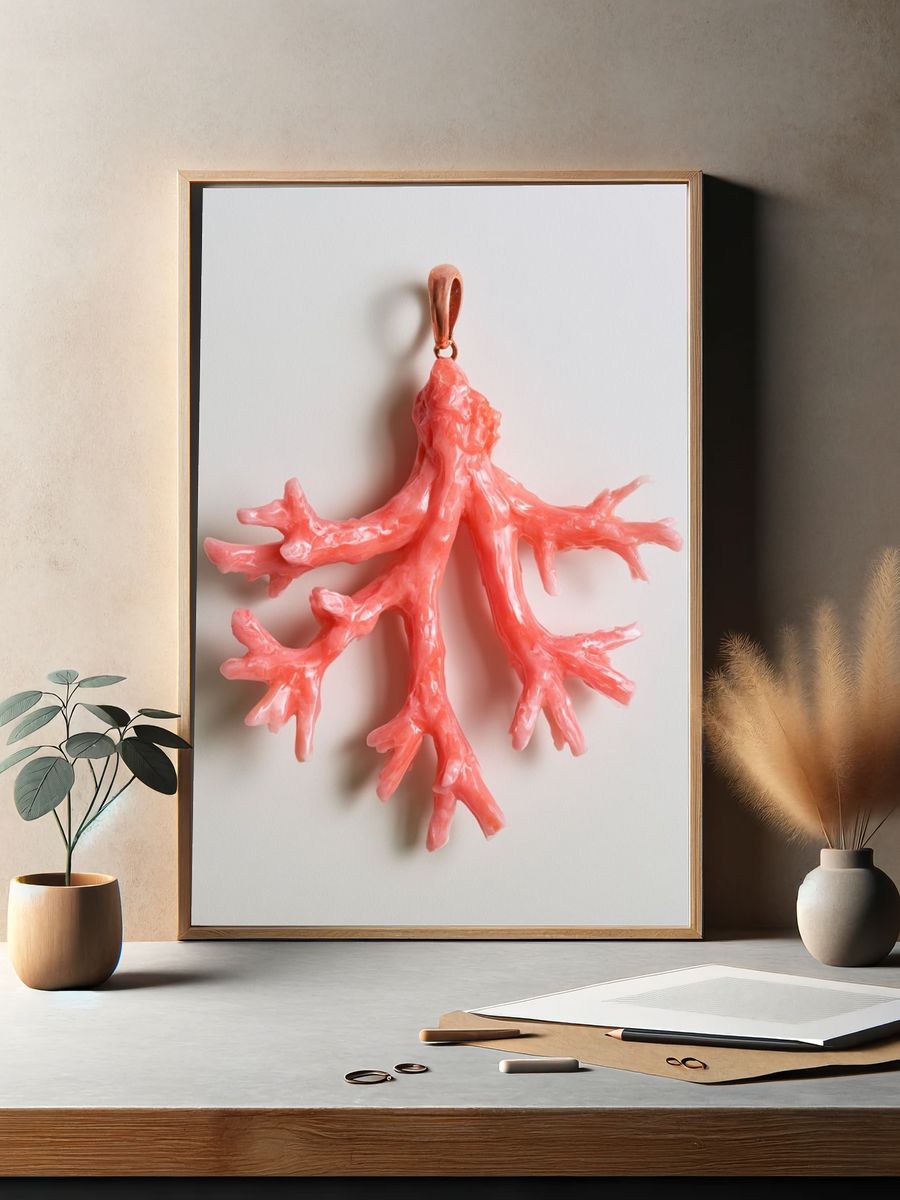 Coral Branch Sculpture Print. — room view 2