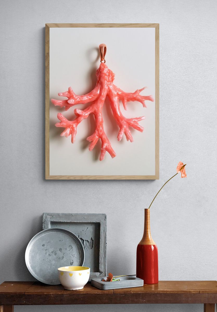 Coral Branch Sculpture Print. — room view 3