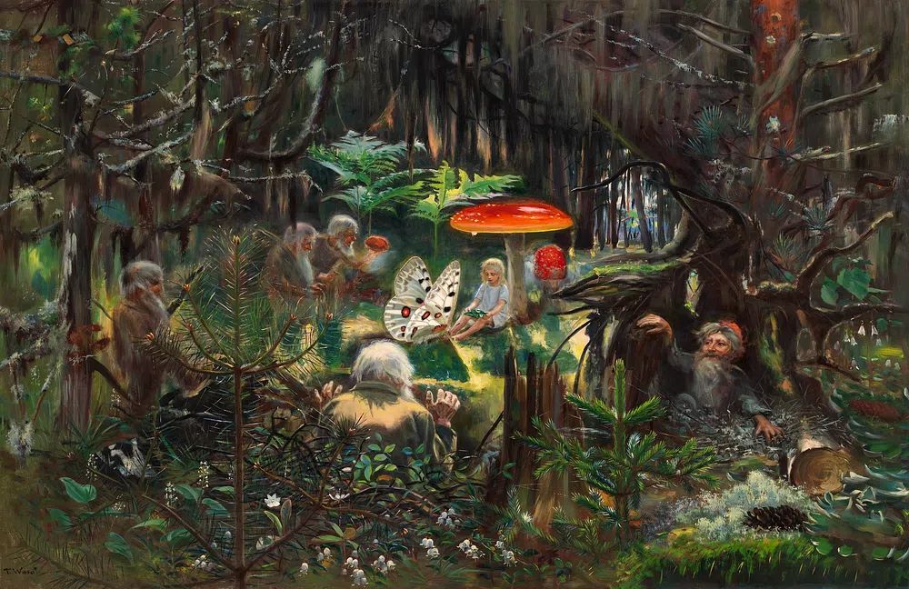 Fairy tale princess (1896) painted. poster — fine-art art