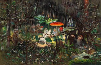 Fairy tale princess (1896) painted.