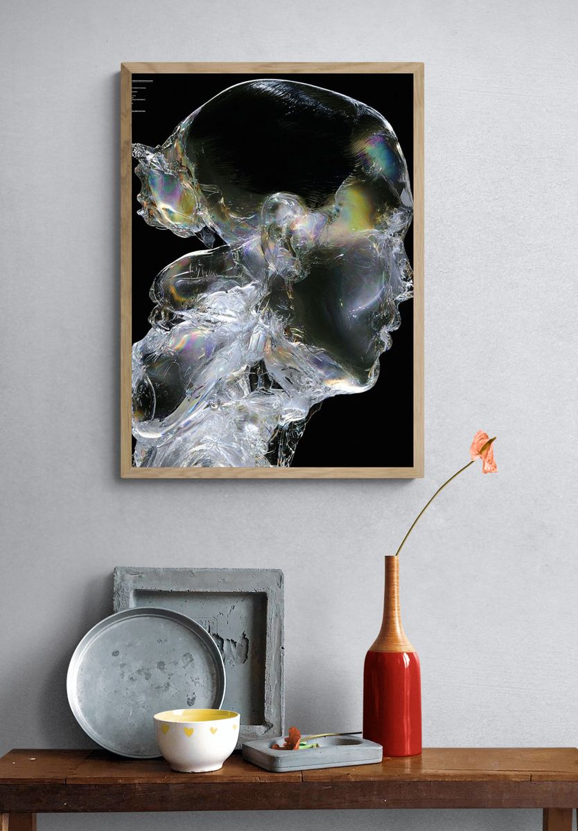 Crystal Skull Abstract Print. — room view 3
