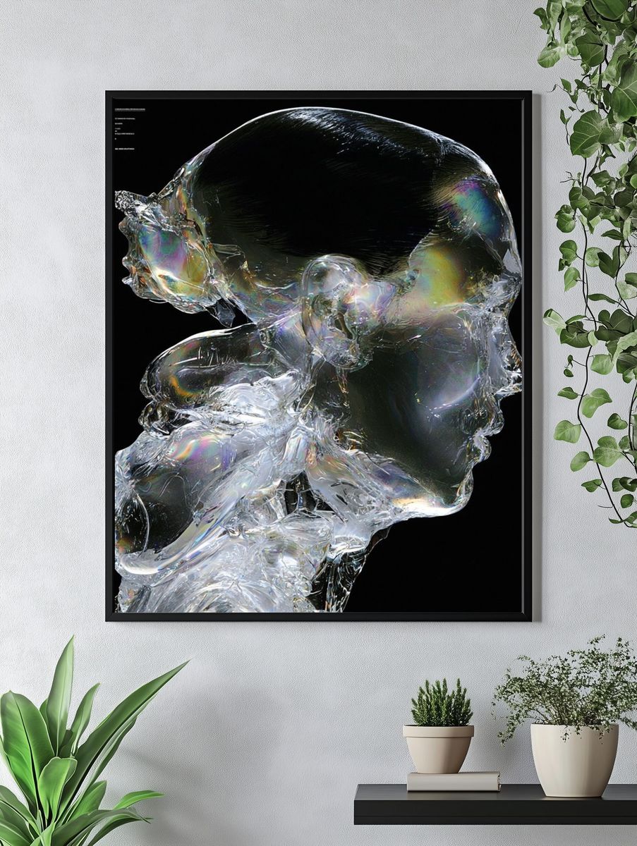 Crystal Skull Abstract Print. — room view 4
