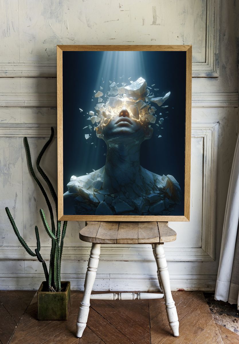Shattered Vision Surrealism Poster. — room view 1