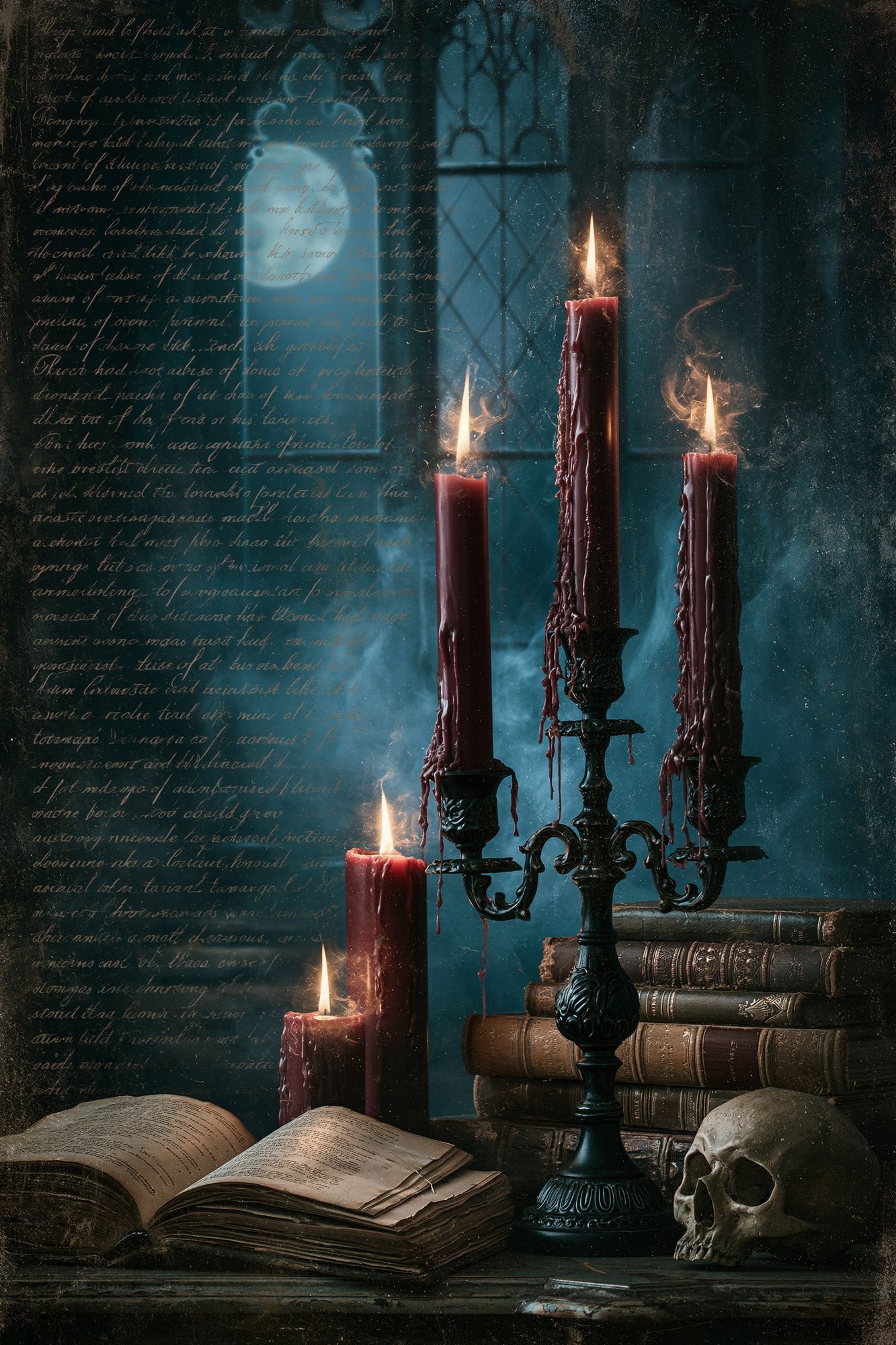 Gothic Candle Still Life Poster. poster — fine-art art
