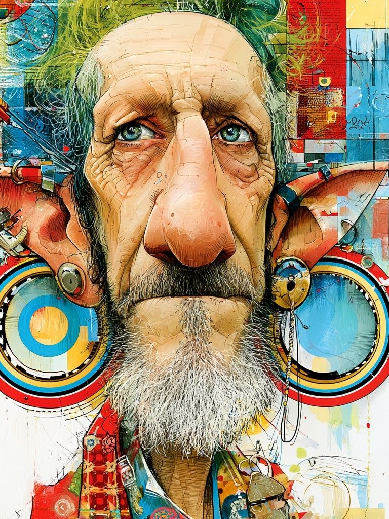 Abstract Elder Portrait Poster. poster — fine-art art