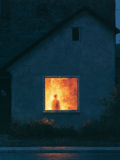 Glowing Window House — Fine-Art Print.