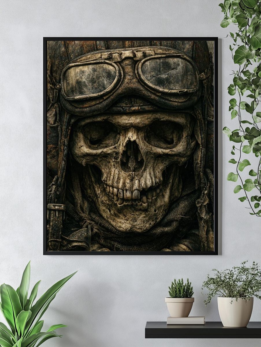 Skull Aviator Horror Print. — room view 4