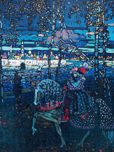 Riding couple (1906) Wassily Kandinsky. poster print