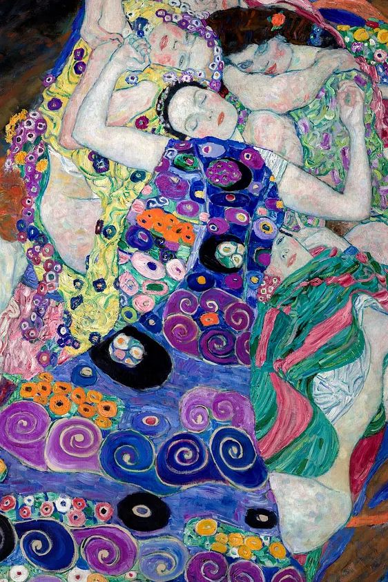 Virgin iPhone wallpaper, Klimt art. poster detail