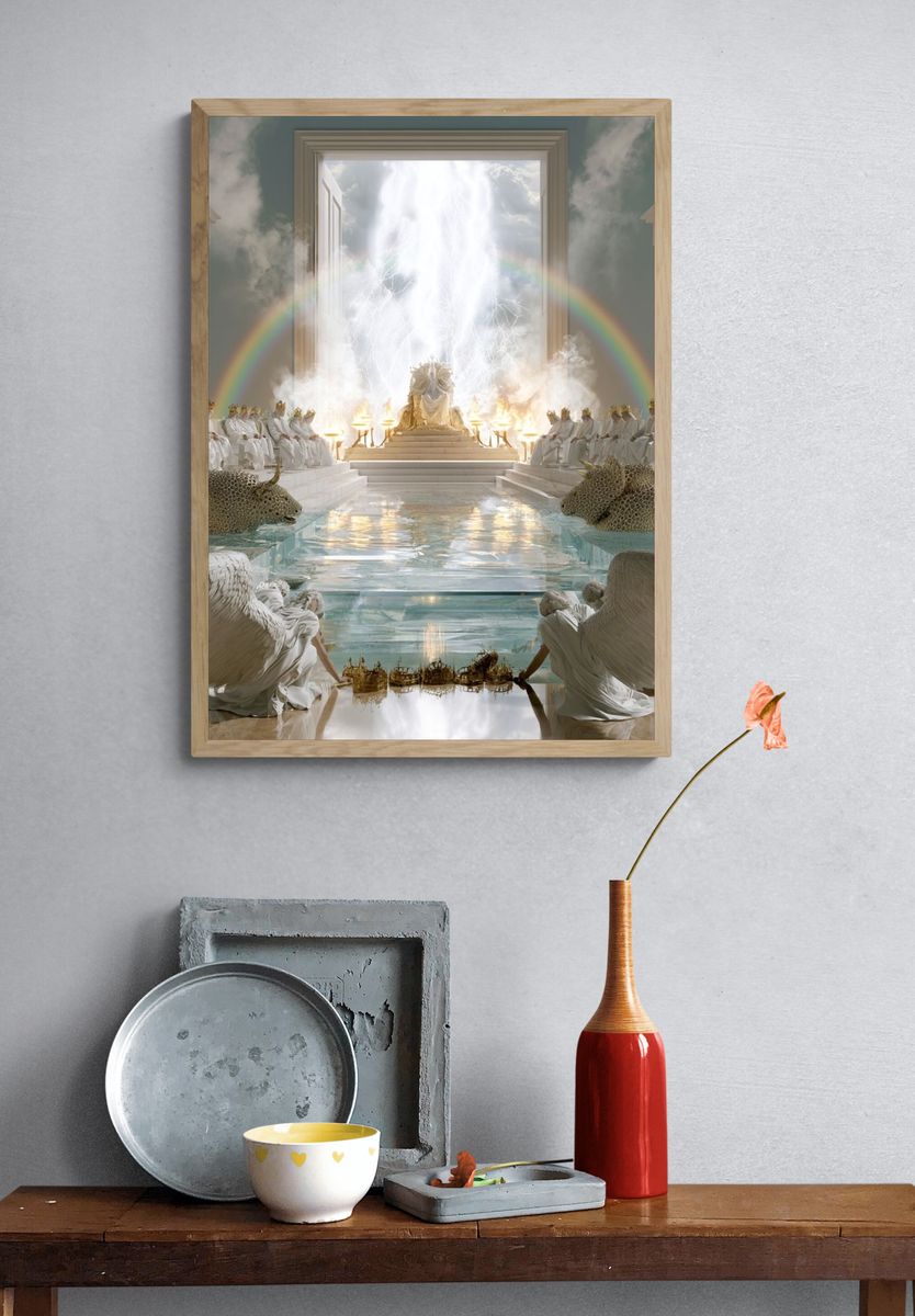 Celestial Throne Surrealism Poster. — room view 3