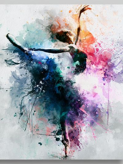 Abstract Ballerina Dance Poster. poster