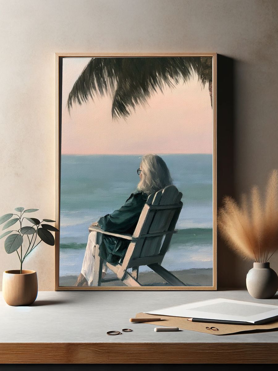 Seaside Reflection Fine-Art Print. — room view 2
