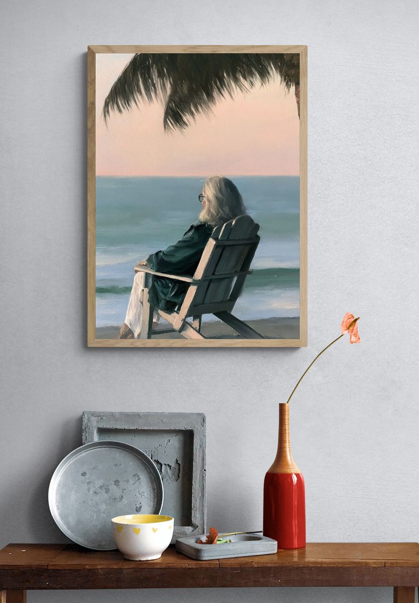 Seaside Reflection Fine-Art Print. — room view 3